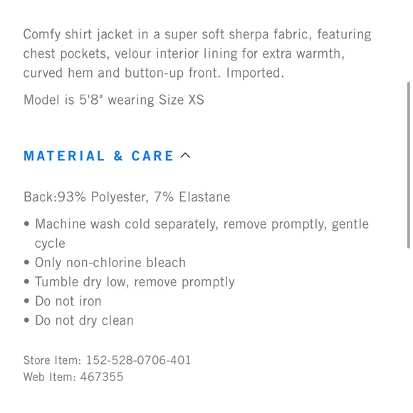 Abercrombie & Fitch XXS Green Sherpa shacket - Picture 2 of 3